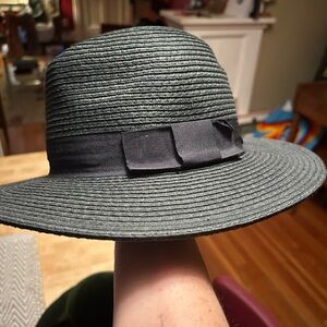 Stylish Gray Wide-Brim Hat